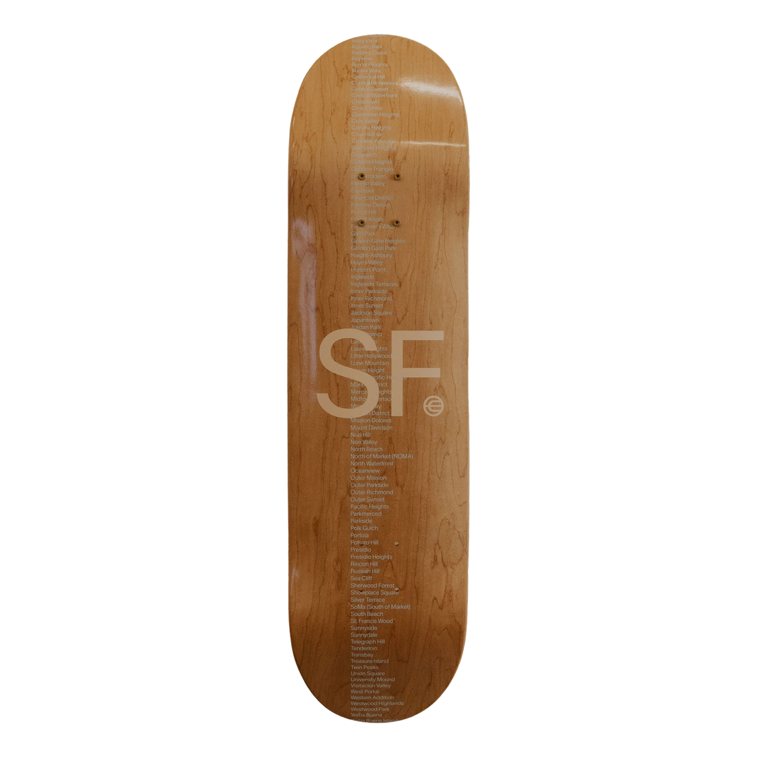 San Francisco Neighborhoods Skate Deck