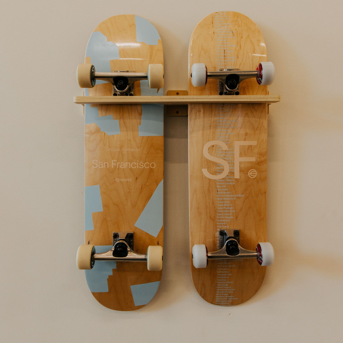 San Francisco Neighborhoods Skate Deck